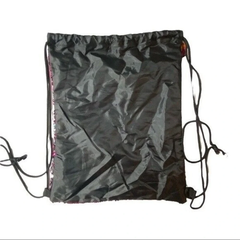 James Paul Kids Pink Silver Flip Sequin Backpack‎ Wristlet 2Pc Mermaid New